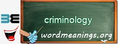 WordMeaning blackboard for criminology